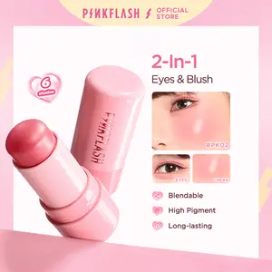 [Official] PINKFLASH Multi-Use Watery Blush Stick Healthy and Rosy Cream High pigment Long-lasting 6 Shades F16