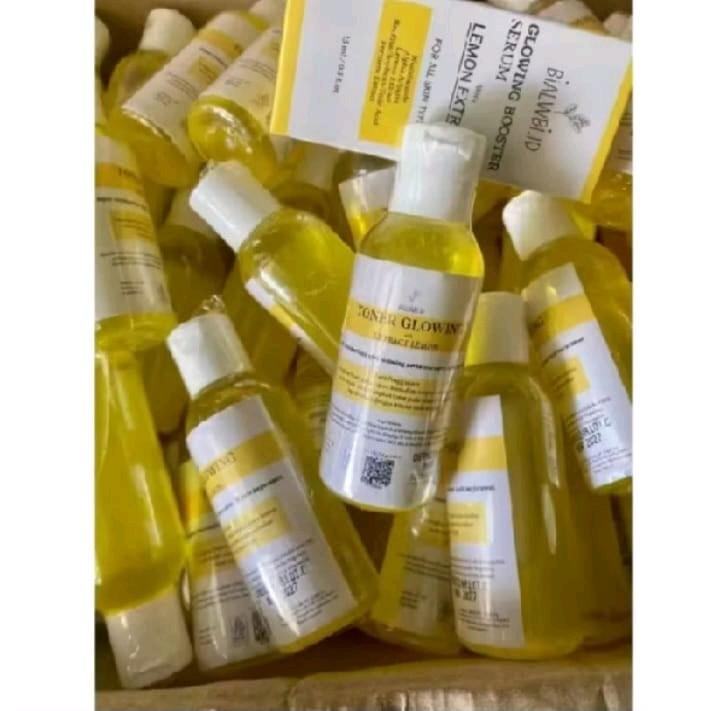2 in 1 Toner Glowing Extra Lemon Bpom Pelicin Wajah Facial Mist Pelembab 3
