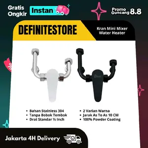 Kran Mixer Panas Dingin Kran Mini Mixer Instant Shower Kran Air Keran Mixer Keran Air Full Stainless SUS 304 Anti Karat Hitam