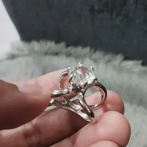 Verona Bros Cincin Syal Fashion crystal inlaid multifunctional button ring Syal Alloy Paduan