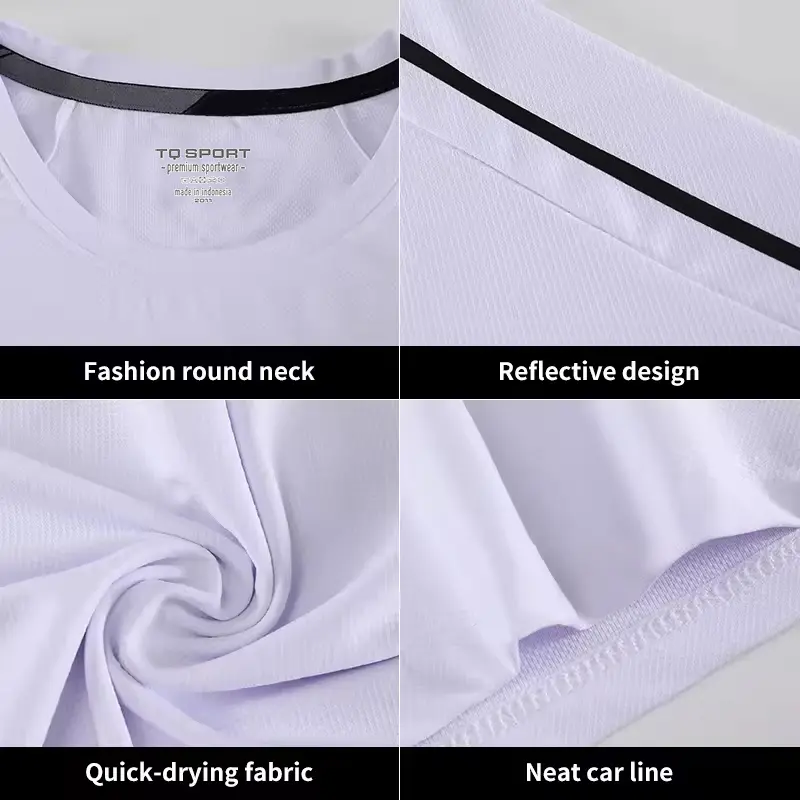TQ Jersey BASIC Baju Running Kaos Olahraga Lari Pria Wanita Atasan Runing Bahan Dryfit Menyerap Keringat 1