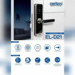 DEKKSON EL D21 BLACK+SN (RIGHT & LEFT) DIGITAL LOCK/ Handle Pintu Digital