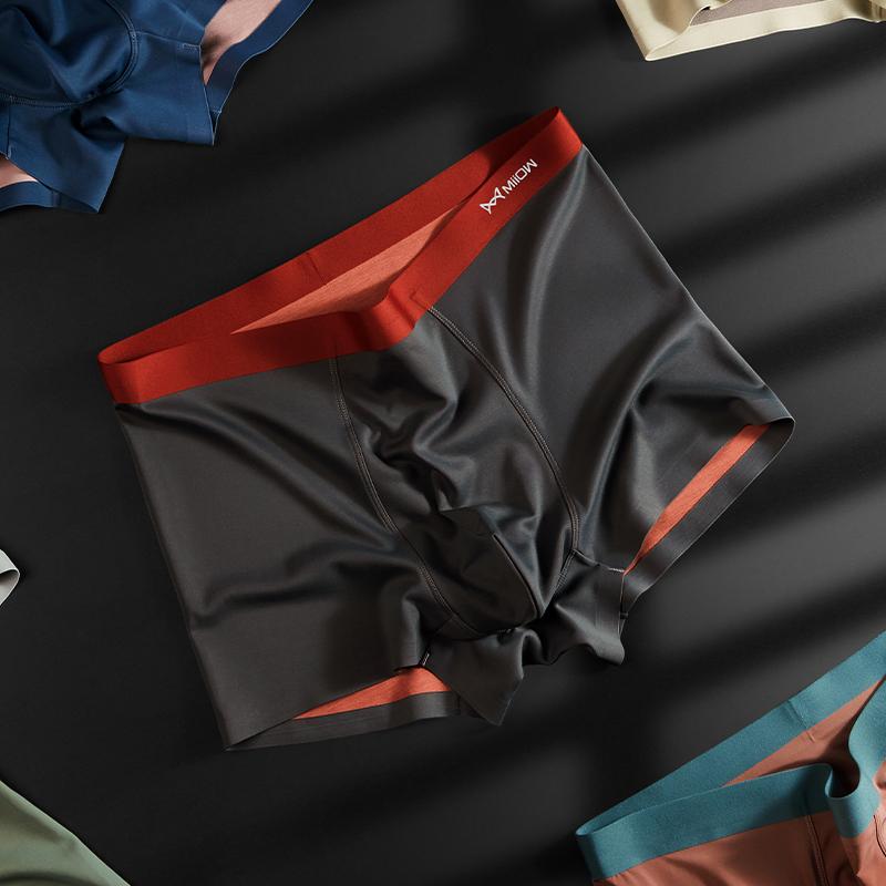 Đồ Lót Nam, 3 Chiếc, Vải Modal Đỏ, Quần Đùi Boxer, Quần Đùi, Thiết Kế May Mắn, MRDG8803, Quần Đùi, Cho Nam