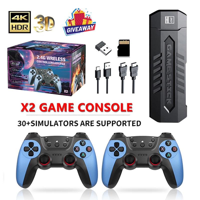 Product Introduction of 2025 New 4K Video Game 64G Built-in 40000 +Games Rechargeable Handle Retro Game Stick Wireless Controller Supports PS1 PS2 Games 10