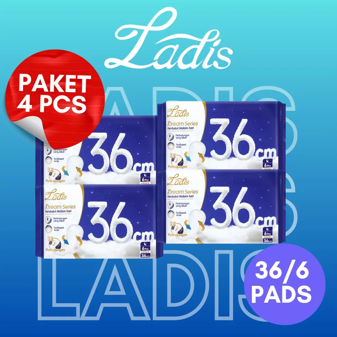 (PAKET 4 PCS) PEMBALUT LADIS DREAM 36 CM DARI MAKUKU Wanita