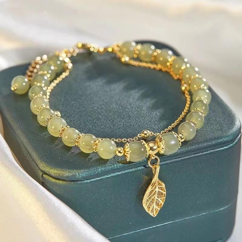 Product Introduction of Gelang dua lapis untuk wanita, mampu milik, mewah, serba guna, anggun, hijau, segar, manik Bangles Bracelets art  phrobracet gelang  tridatu sky  star rantai  tangan 1
