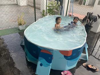 Product Review of [Ramadan Promotion]【Kiumo】（Foldable Swimming Pool）Portable swimming pool Parent-child activities Family Can accommodate up to 7people Easy assembly Exquisite production Children's Toys Essential for hot summer Swimming pool Sand Outdoor Swim swimming pool from F**F 2