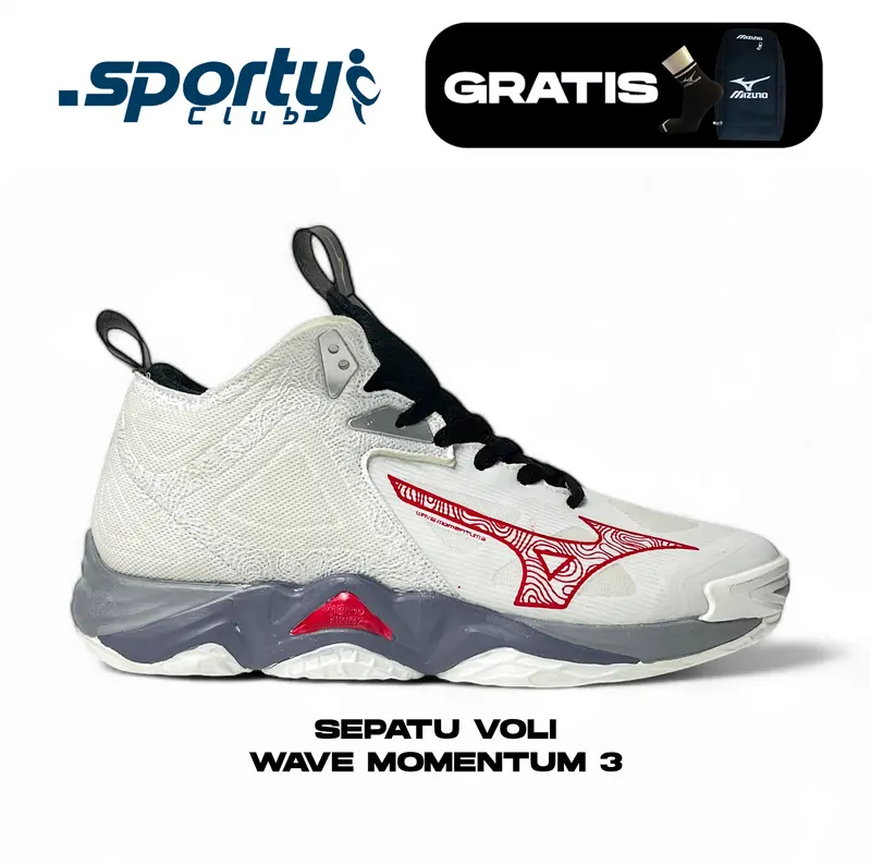 Sepatu Voli Mizuno Wave Momentum 3 White Rainbow Sepatu Sporty Pria Wanita Sepatu Olahraga Model Terbaru Terkini Bisa COD 7