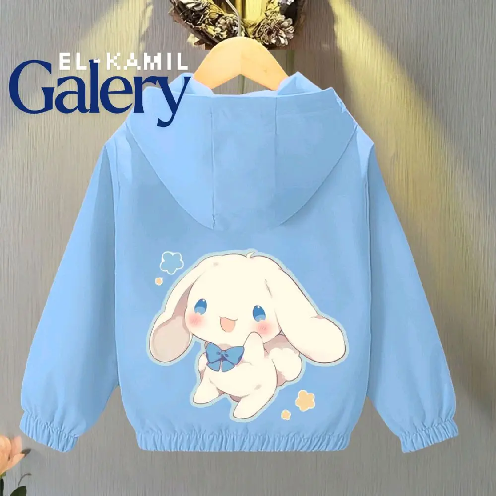 Jaket Anak perempuan Hoodie Waterproop Gambar kelinci Cinno morrol Fashion