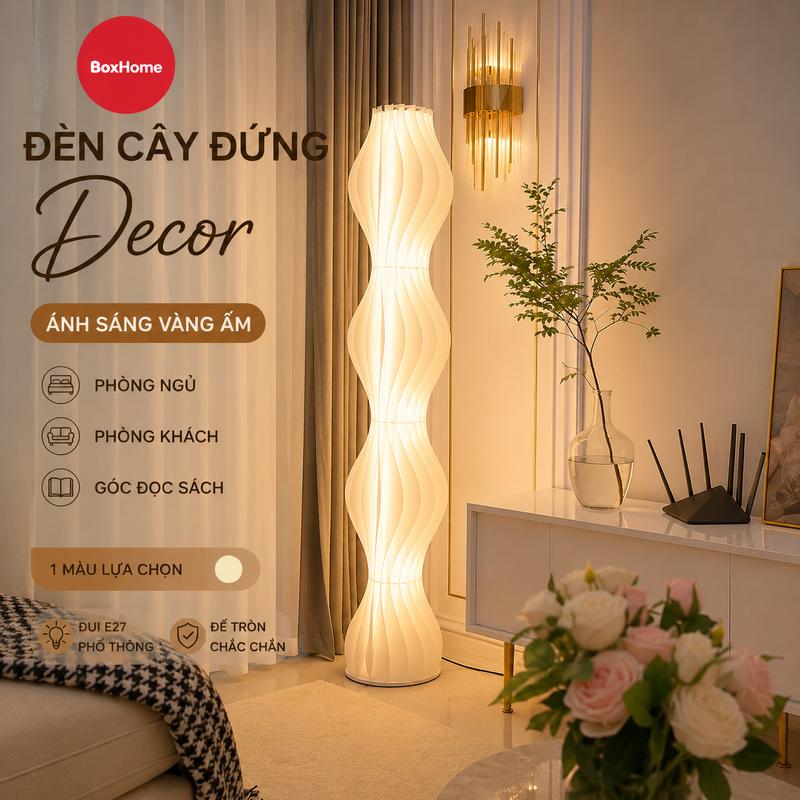 Đèn cây đứng trang trí dáng cao thân xếp lớp kiểu dáng hàn quốc, đèn trang trí decor phòng khách phòng ngủ D20
