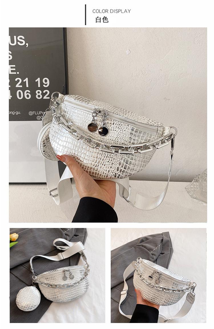 Product Introduction of Crocodile Women Chest Bag High Quality PU Leather Crossbody Bags For Girls Luxury Decoration Female Shoulder Bags 14