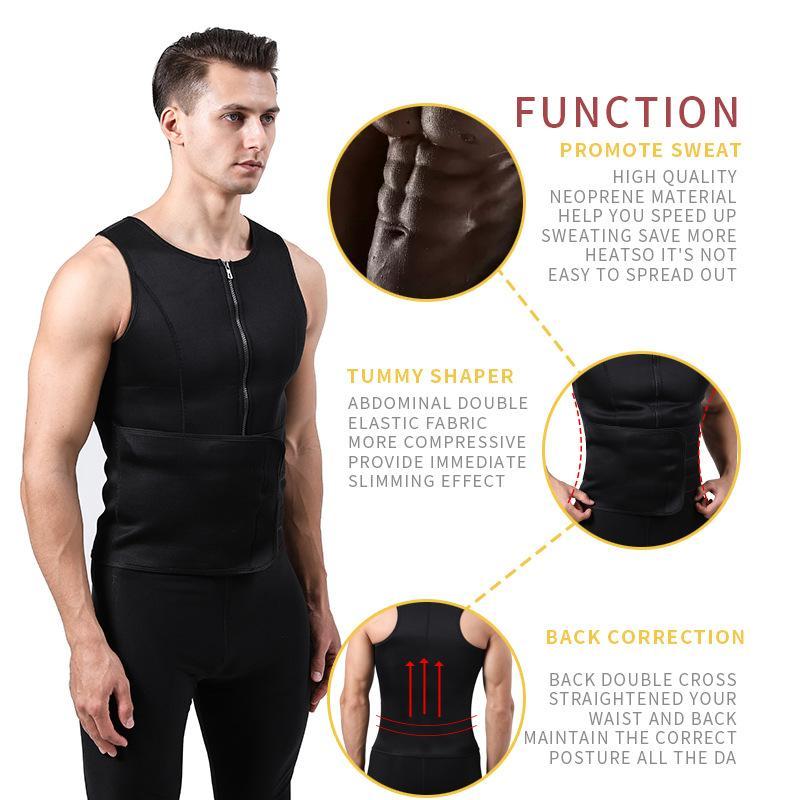 Zipper neoprene sauna vest sale