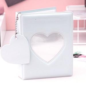 Álbum de fotos en forma de corazón, Portatarjetas de fotos de 32 bolsillos, Álbum de almacenamiento de fotos, Accesorios para cámara para fotos Polaroid, Organizador de fotos, Decoración