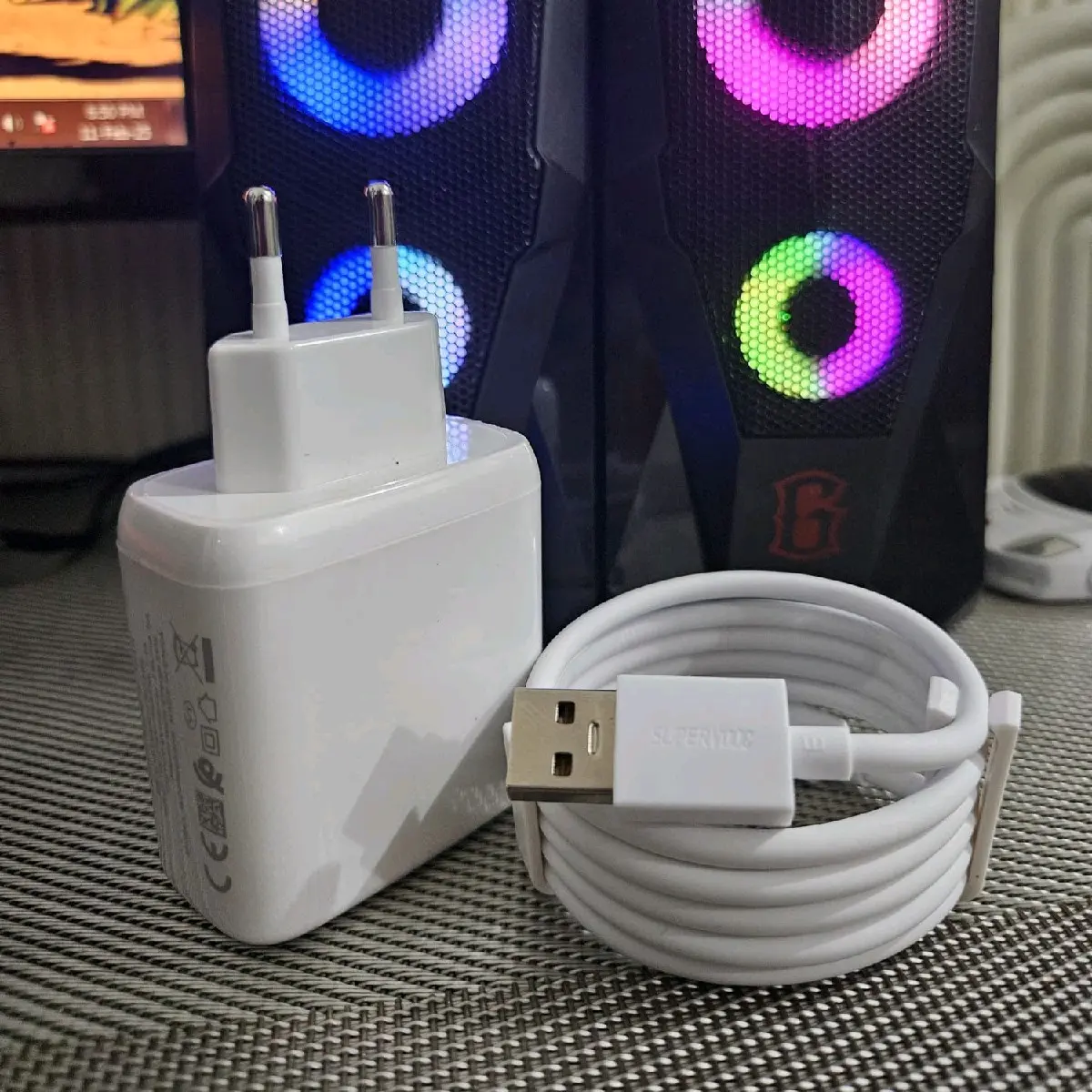 Charger Casan 65 Watt & 67 Watt  SUPER VOOC Reno 5 6 7 A78 A98 Reno 8 8T 9 10 11 5G TYPE C