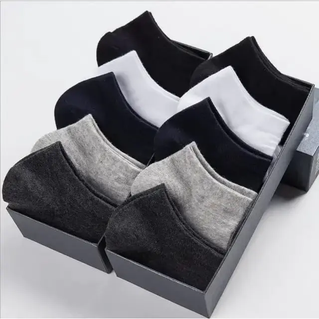 10 Pasang Kaos Kaki Kerja Sport Semata Kaki Pendek Remaja & Dewasa Pria Wanita Warna Hitam Polos atau Pilih Warna