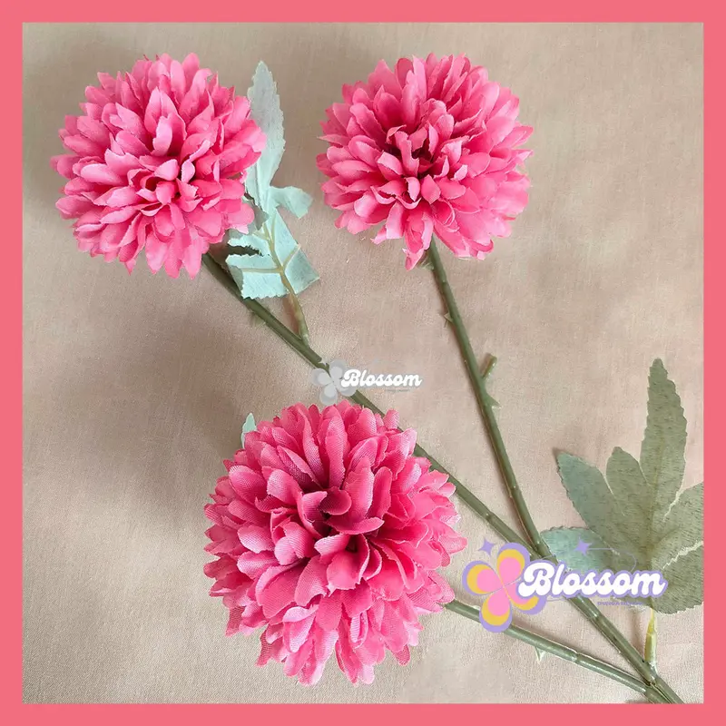 Artificial Flower Snow Pompom Bunga Palsu Plastik Hias Dekorasi Pesta Bouquet Buket Kantor Rumah 2