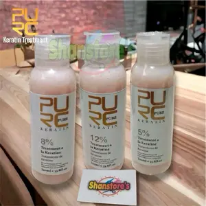 Pelurus Rambut Purc Pure Keratin 12% 8% 5% 100ml Purc Keratin Brazilian kering perawatan smoothing  treatment  catokan  Shampoo Haircare Conditioner