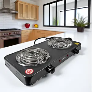 Kompor Listrik 2 Tungku Portable Coil Hot Plate 2000W