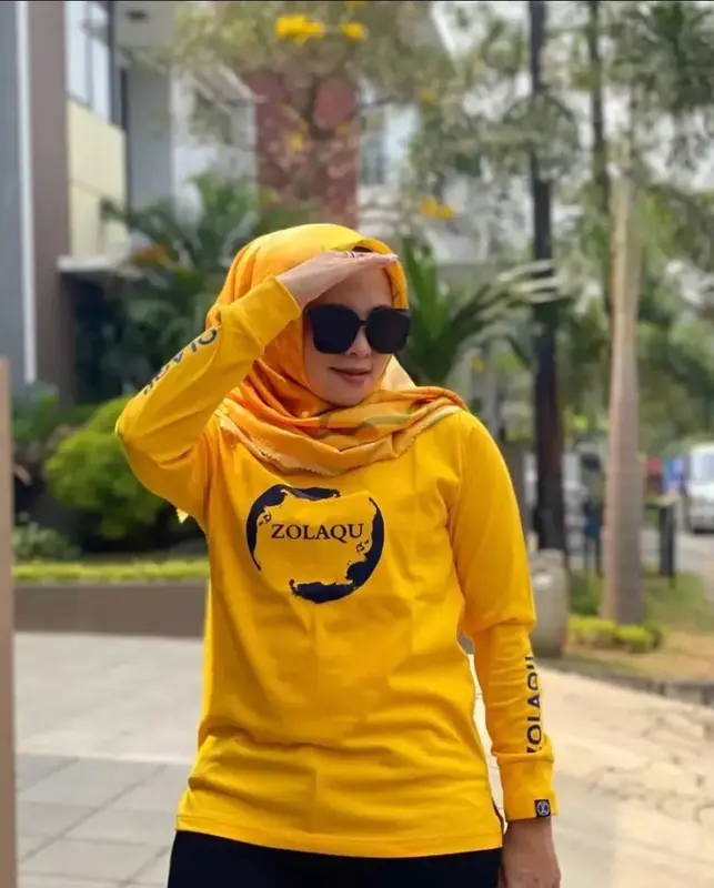 Kaos Atasan Wanita Lengan Panjang Muslimah LD 110cm Jumbo BabyTerry Premium 0