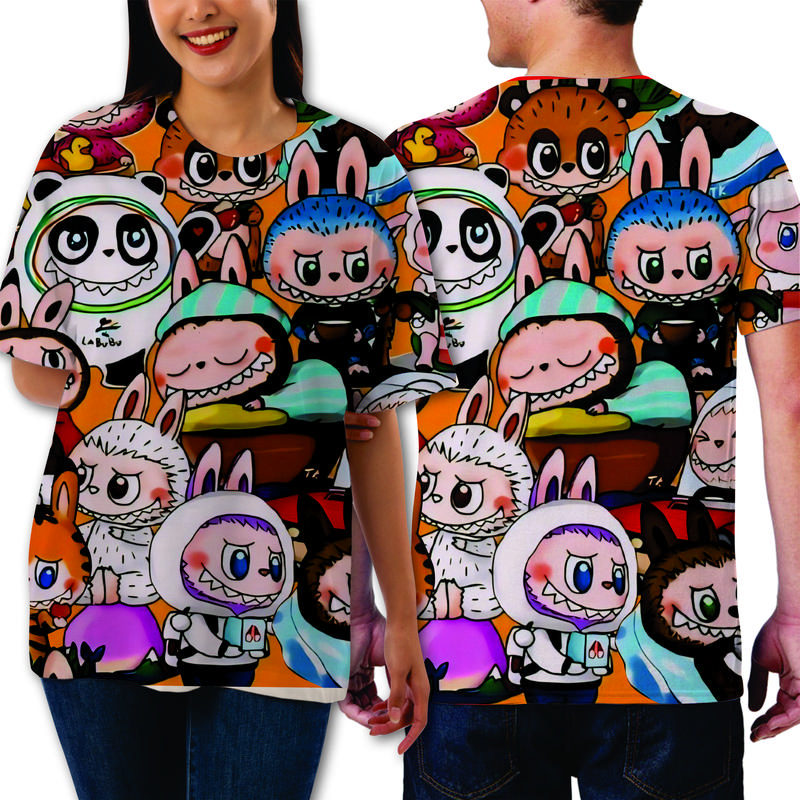 KAOS TAG THAILAND LABUBU MIX 02 AOP (ALL OF PRINTING | FULLPRINT FULL PRINT T-SHIRT | KAOS COWOK CEWEK KEREN Baju Dewasa Pria Oblong Wanita Distro Unisex Digital Tulisan Motif Combed Jepang 0
