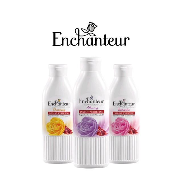 Enchanteur Perfumed Body Lotion/ Losyen Badan/ Satin Smooth/ Aloevera & Olive Butter 250ml/ 400ml/ Romantic/ Charming/ Alluring/ Chic Mon Amie Fragrance Free White Wangi/ Instant Whitening/ Superfood with 2x Vitamin C