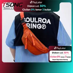 TSONG Tas crossbody pria sederhana Jepang  tas sabuk kasual nilon  tas dada olahraga tahan air dan dapat dipakai 908A