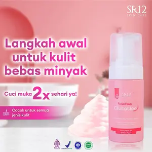 SR12 Facial Foam Glutation With Collagen 100ml Pembersih Wajah Dengan kolagen Membersihkan & Mencerahkan Wajah Kusam Perawatan Muka Glowing