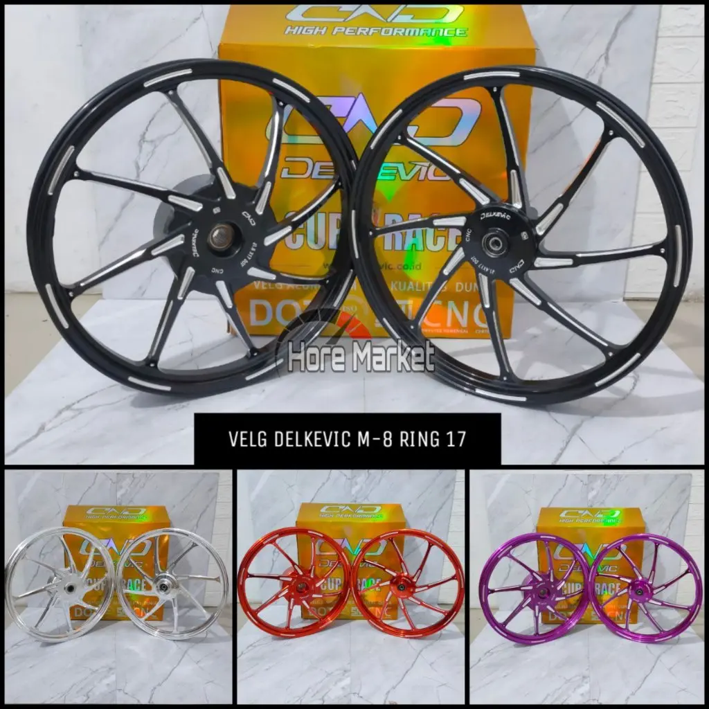 VELG RING 17 M8 DELKEVIC AEROX 155 OLD / NEW / NEW NMAX 155 OLD / NEO / TURBO / VARIO 125 150 / MIO SPORTY SOUL Z J KARBU AK88 DND RACING M 8 M-8