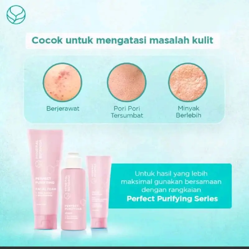 Mineral Botanica Perfect Purifying Cleanser 100gr - Facial wash viral untuk kulit berjerawat dan berminyak 5
