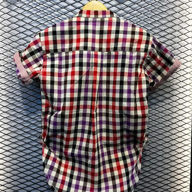 Baju Kurta Anak Laki-Laki Lengan Pendek Usia 2-13 Tahun Bahan Katun Flanel Fashion Coklat 1
