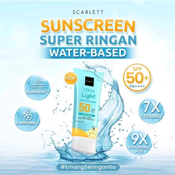 scarlett ultra light daily sunscreen spf50 pa+++ 30ml 1