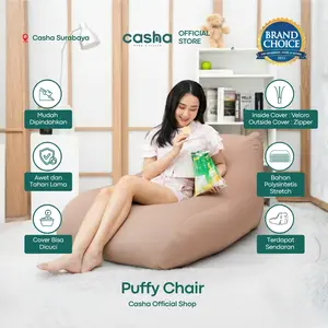 CASHA Puffy Chair - Kursi Santai - Sofa Elastis - Size Besar - Sofa Lantai Estetik Furniture