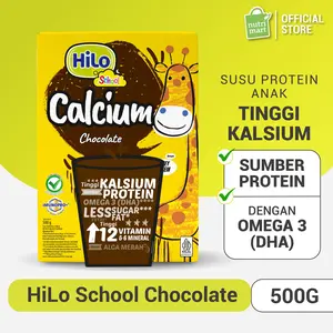 HiLo School 500gr (7 flavours) - Susu Anak Tinggi Kalsium Lebih Rendah Lemak