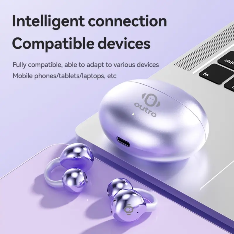 Outro EGGNOISE N08 Wireless Earphone Bluetooth Earclip Design Comfortable Wearing 6