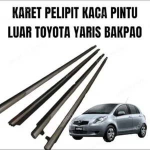 Toyota Karet Pelipit Kaca Pintu Luar Yaris Bakpao Tahun 2006-2010 Bahan Aman Nyaman Ukuran Pas untuk Sehari-hari