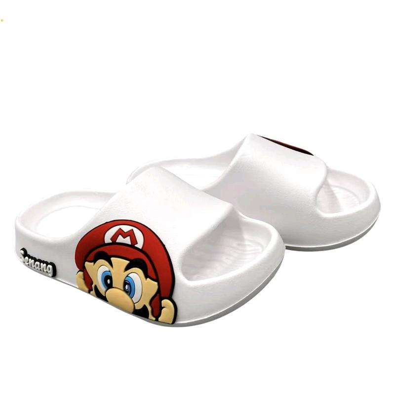 Sandal Selop Anak Cowok Sendal Anak Laki-laki Slip On Ringan Nyaman Kekinian Motif Mario 4
