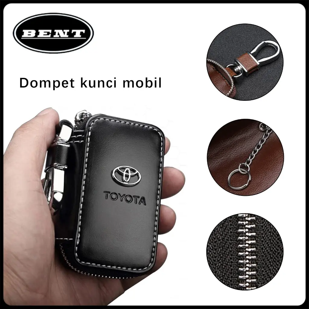 Gantungan Kunci Mobil / Dompet Stnk Keyless Tempat Sarung Remote Mobil Kulit Asli