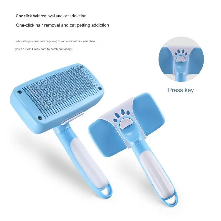 Pet cleaning and grooming to remove loose hair massage comb dog automatic hair removal comb
