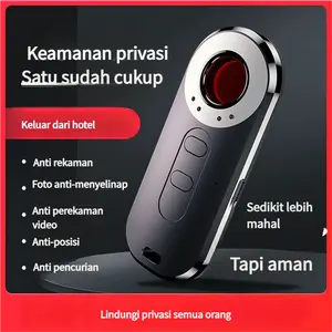 Pendeteksi Kamera Tersembunyi - Anti Spy Alat Scan Keamanan untuk Hotel & Travel, Portable Camera Cctv