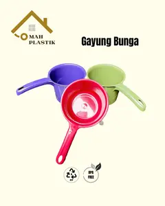 (PAKET HEMAT 3 LUSIN) GAYUNG BUNGA - GAYUNG AIR MANDI PLASTIK - SIWUR/CIDUK AIR SERBAGUNA BAHAN PLASTIK PP5 TEBAL ANTI PECAH