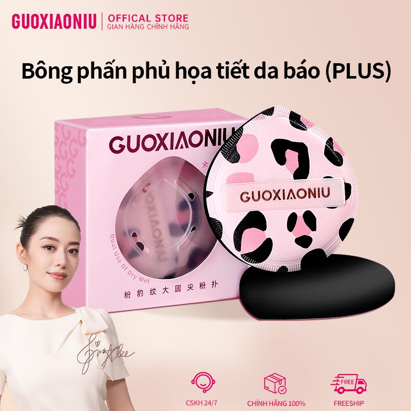 GUOXIAONIU Mút Đánh Phấn Họa Tiết Da Báo Chất Liệu Kẹo Bông Siêu Mềm Thiết Kế Đệm Khí Dùng Được Ướt Và Khô Phù Hợp Kem Nền Dạng Lỏng Và Phấn Phủ Hỗ Trợ Trang Điểm Mịn Mượt Không Ăn Phấn