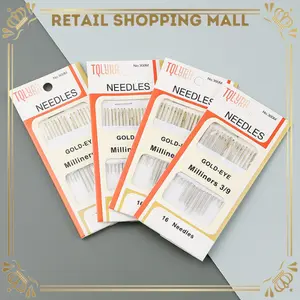 RSM Jarum Benang Jahit Manual Miliners 3/9 Gold Eye isi 16pcs