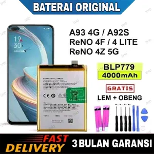 BATERAI BATRE CPPC A93 4G / A92S / ReNO 4F / 4 LITE / ReNO 4Z 5G / BLP779 ORIGINAL BERGARANSI - A92 4G Battery