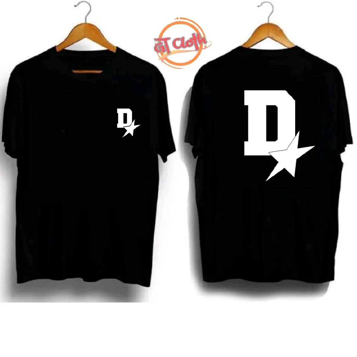 LOGO Inisial Nama Huruf D Star Baju Kaos Distro Premium Unisex Combed30s