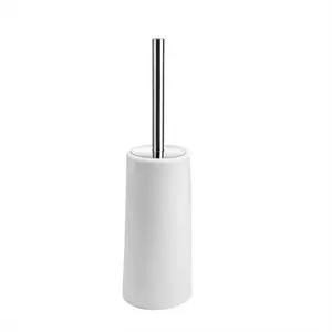 Toilet Brush and Holder, 2 Pack Toilet Brush with 304 Stainless Steel Long Handle, Toilet Bowl Brush White
