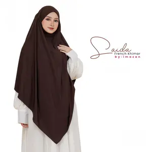 Imazan ~ Saida French Khimar Series Khimar Syar'i Instan 4 in 1 Jersey Premium/ Korea Khimar Syar'i Praktis Khimar Nyaman Model Terbaru french  khimar Panjang Simple Jilbab Muslim