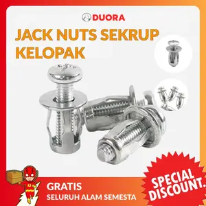 DUORA 50PCS Jack Nut Rivet Plat Metal - Mur Baut Drat Anti-Selip M5, Skrup Fisher untuk Besi Tipis & Pipa Kotak