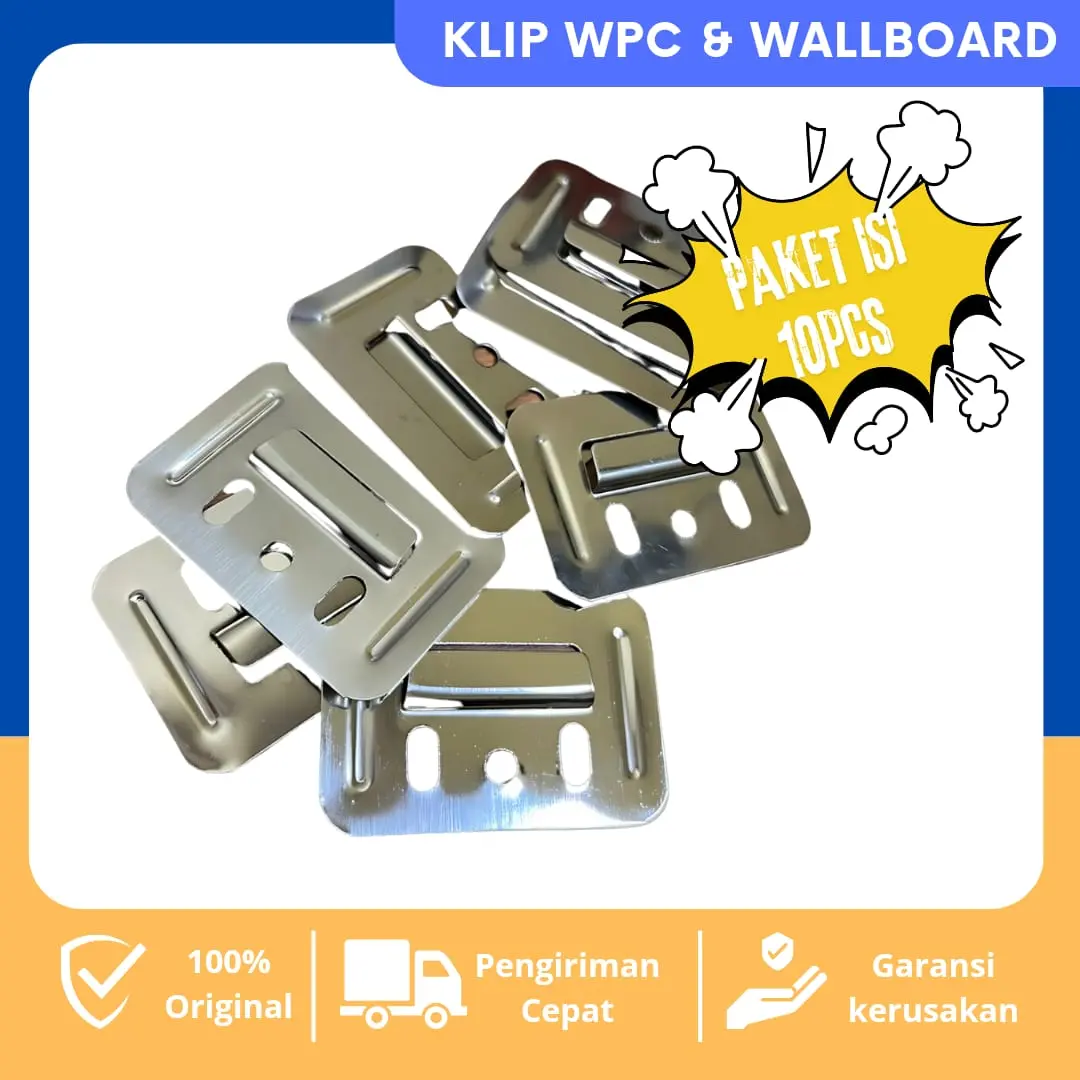 (ISI 10 PCS) Clip Wallboard & Wallpanel Wpc / klip bleket cantolan wpc panel dan wallpanel board 36mm x 50mm// per pcs