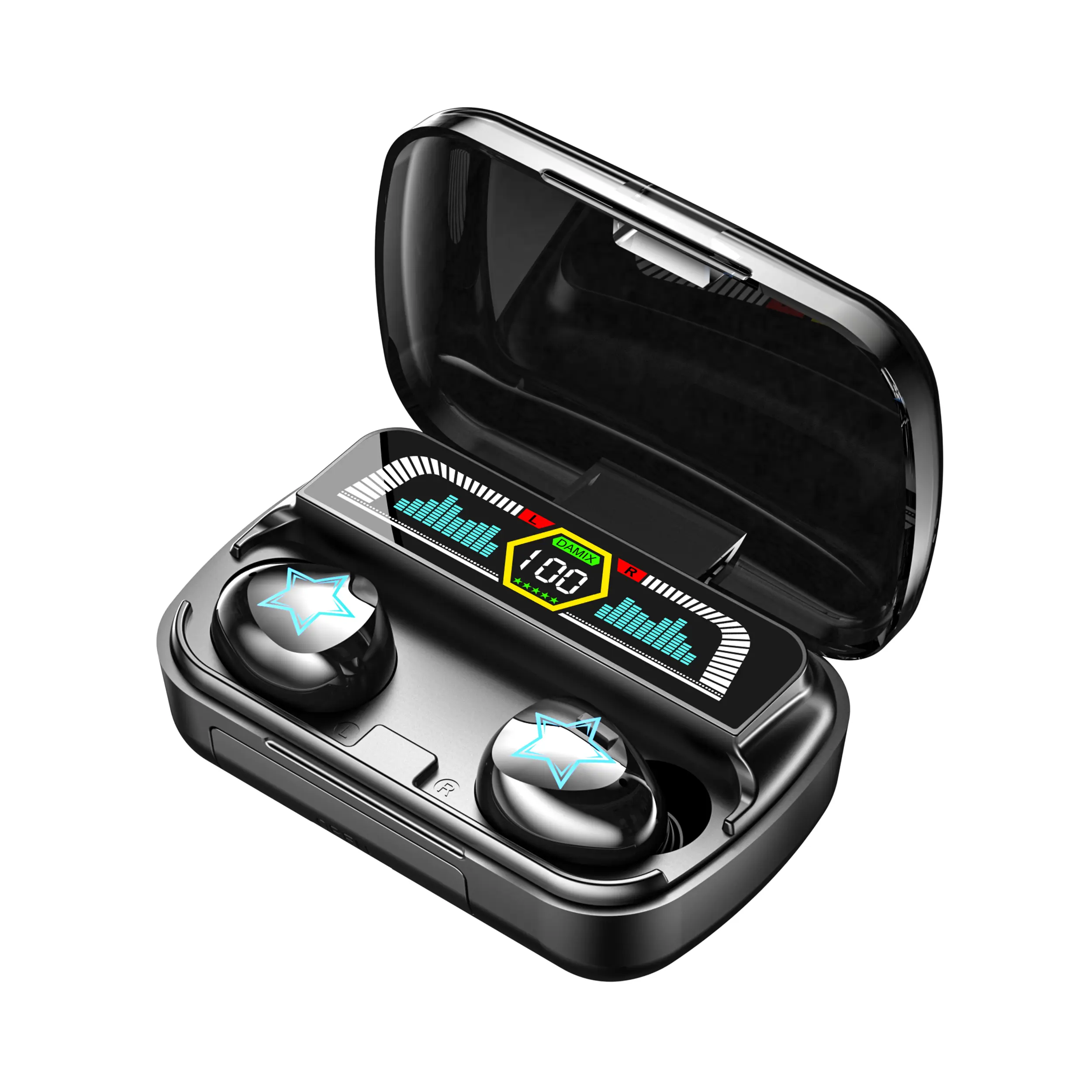 AS-07 TWS(Wireless Earbuds Bluetooth 5.1 Headphones, App Customize EQ, Ergonomic Design, 180H Playtime, Wireless Charging Case, IPX8 Waterproof Sound in-Ear Headset, 2024 New Version) monsterxkt08 Audio Adapter Electronic Chargeable Workout vanir wireless