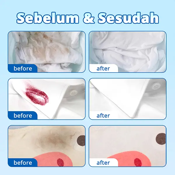 [SPECIAL 6.6] FLASHOME Pembersih noda baju membandel/Pembersih Pakaian/Cloth Stain Remover/Noda Kuning/Kelunturan/Pemutih Pakaian/Kerah Baju/Jamur Baju/Serbuk Ajaib/Laundry Clean/Deterjen/Detergent Viral 2